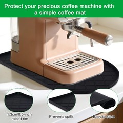15.7×9.8in/40x25cm Silicone Coffee Mat for Countertop, Espresso Machine Dryin…