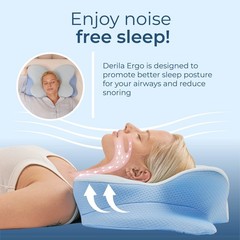 Derila Ergo Cervical Neck Pillow – Memory Foam Pillows for Back & Side Sleepers