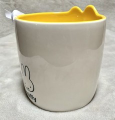 NEW Miffy Bunny Rabbit White & Yellow Large 18oz Stoneware Coffee Mug