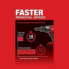 Milwaukee 2962-80 M18 FUEL 18V 1/2″ Mid-Torque Impact Wrench – Bare Tool, Recon