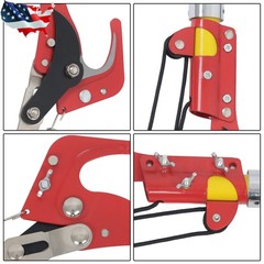 Yellow Pole Saws for Tree Trimming 7.3-27 FT Manual Pole Saw Extendable Tree