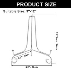 8 Inch Silver Iron Display Stands – 2 Pack, Foldable & Durable for Photos, Ar…