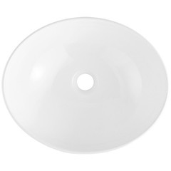 VEVOR Modern Ceramic Vessel Sink 16″x13.4″ Bathroom Vanity Bowl Countertop White
