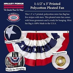 Valley Forge® American Fan Flag 1.5′ x 3′ Polycotton Sentinel® 100% Made in…
