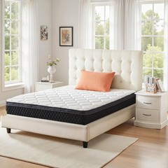 EDX Queen Hybrid Mattress, 10 Inch, Individually Pocketed Springs, Memory Foam,