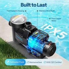 1.5/2.0/2.5HP Self Primming Swimming Pool Pump w/ Timer for in/Above Ground Pool