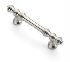 Satin Silver Traditional Handle Pull 3in C-C 4.4in L for Cabinet/Drawer