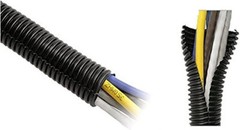 50 Ft. 3/8″ Split Wire Loom Conduit Polyethylene Tubing Black Color Sleeve Tube
