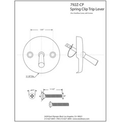 Trip Lever Overflow Faceplate in Polished Chrome
