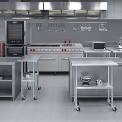 Stainless Steel Work Table With Wheels ()