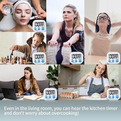 Large LCD Digital Kitchen Cooking Timer Count Down Up Clock Loud Alarm Magnetic
