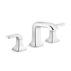 KOHLER Rubicon 8 in. Widespread Double Handle Bathroom Faucet in Polished Chrome