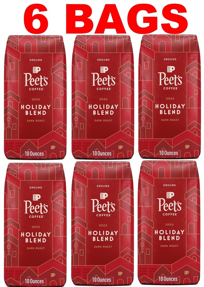 Peet’s Coffee Holiday Blend Ground Coffee, Dark Roast, 3.75Lbs ☕JUNE/2026☕