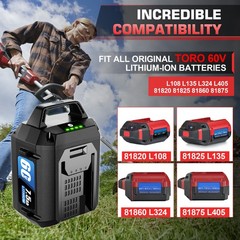 60V 7.5Ah Lithium-ion Battery for ‎Toro 60V Battery L108 L135 L216 L324 L405 886