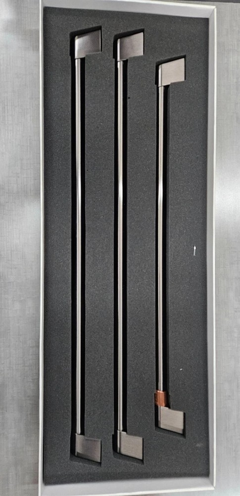 GE CAFE FRENCH DOOR REFRIGERATOR HANDLE SET CXLB3H3PMBT BRUSHED BLACK 3 PC