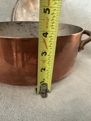 Williams Sonoma Oval Copper Cocotte Casserole Dutch Oven 2Qt Tin Lined France