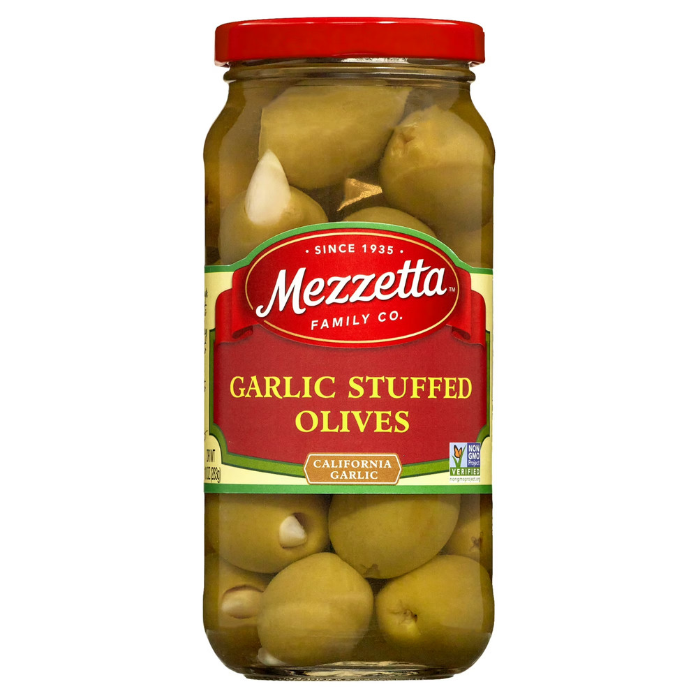 Mezzetta Garlic Stuffed Olives, 10 oz Dr. Wt. Jar