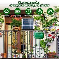 50FT Solar Automatic Watering Kit for Garden Automatic Drip Pipe Watering System