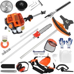 52CC 5 in 1 Brush Cutter 2-Stroke Weed Eater Wacker Gas Powered String Trimmer