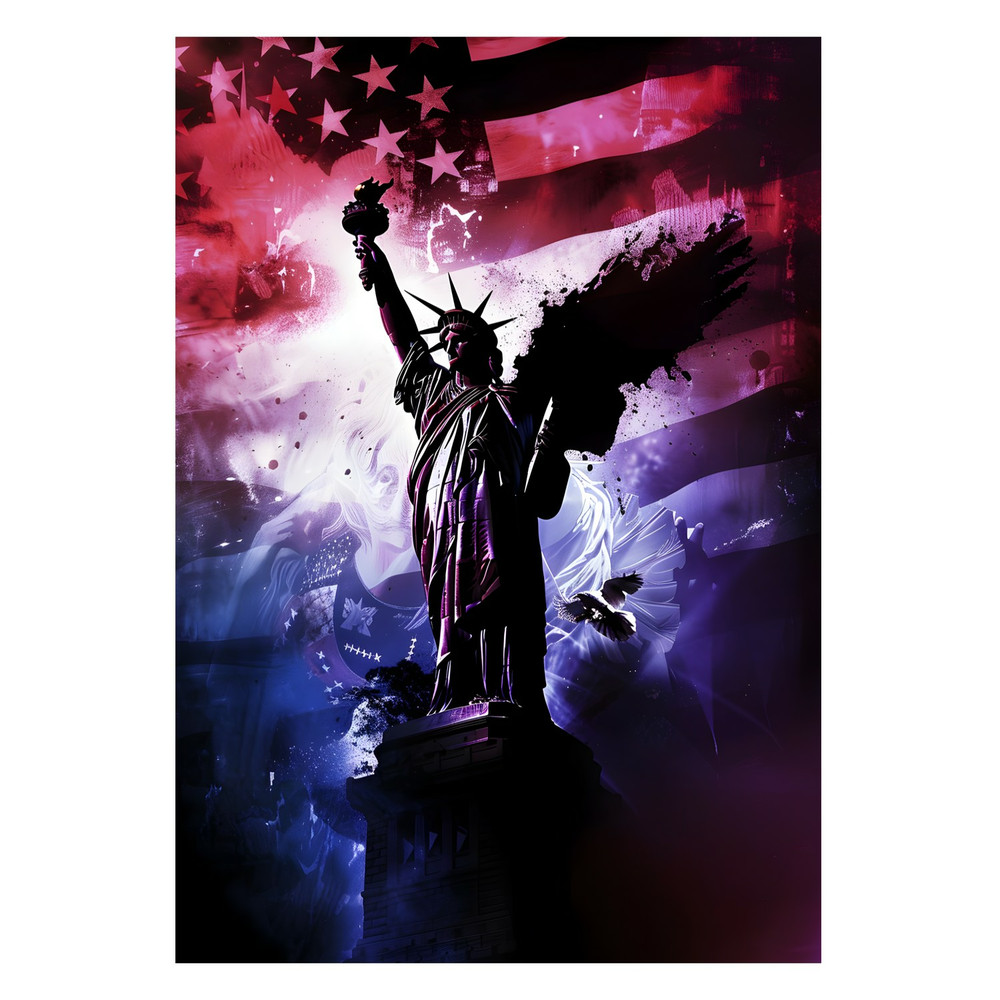 250 Years of America – Vintage Statue of Liberty 4th of July – POSTER 20″x30″
