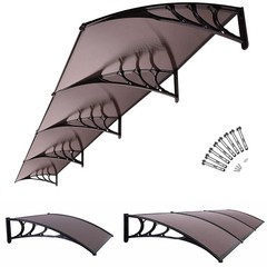 40×40”/80”/120” Outdoor Door Window Awning Patio Canopy Rain Cover Sun Shade
