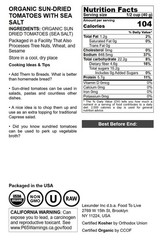 Organic Sun-Dried Tomatoes with Sea Salt- by Food to Live