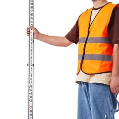 VEVOR 9 Feet 10ths Grade Rod 1/10ft Dual Sided 3 Section Telescopic Leveling Rod