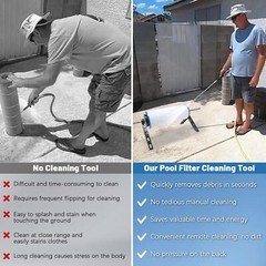 Pool Filter Cleaner Tool for 3, 4, or 6″ Pool Filter Cartridges