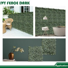 58in Artificial Faux Ivy Leaf Privacy Fence Screen Hedge Decor w/Mesh Backing