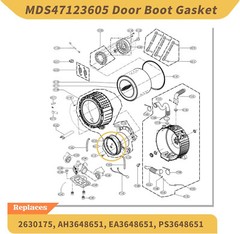 SealPro Washer Door Gasket For LG MDS47123618 AP6236841 PS12081605 1 YR WARRANTY