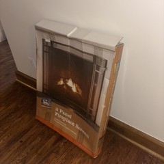 Katie Brown Simply At Meijer 3 Panel Fireplace Screen Modern Home Decor Open Box