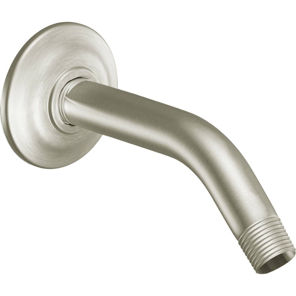 Moen Modern Round Brushed Nickel Shower Arm, 9″ Length, CL10154BN
