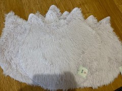 Accent Rug, Cat, Size 19.75 In X 20.25 In, New, Light Pink, Lot Of 5