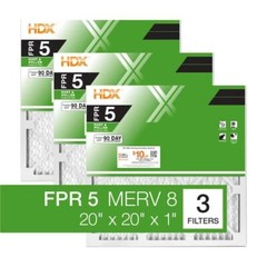 20X20X1 Pleated Air Filters Replacement For Furnace. MERV 8 AC HVAC FPR 5 3-Pack