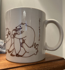 Taylor & Ng VTG 1979 Win Ng Japan Iconic Naughty Brown Bears Mug Signed Fun