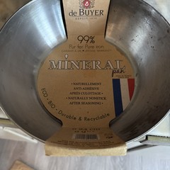 De Buyer MINERAL B Carbon Steel Fry Pan 9 1/2 24cm