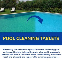 Pool Cleaning Tablets For Crystal Clear Water,Clears Cloudy Or Hazy Pool Water
