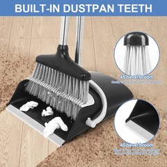 Broom and Dustpan Set Lightweight Upright Lobby Broom and Dust Pan Combo