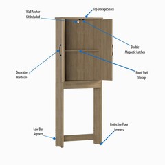 Ardent Over-the-Toilet Bathroom Storage Cabinet, Euro OakArdent Over-the-Toilet