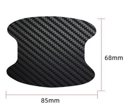 4X Carbon Fiber Door Handle Car Stickers Decal Protector Film Anti Scratch