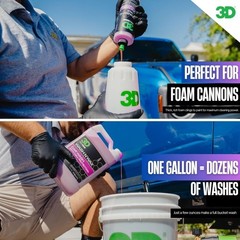 3D Wash N Wax Car Wash Soap – pH Balanced, Easy Rinse, Scratch Free Soap with Wa