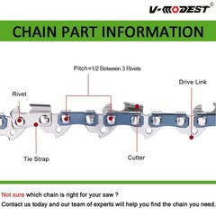 2PACK 24” Chainsaw Chain For Husqvarna 455 460, Stihl Full Chisel 3/8 050 84DL