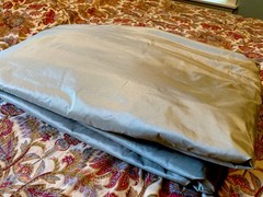 Lovely ETHAN ALLEN Silk & Cotton Sage Green ( Mineral) Lined Drape Panel 48X98