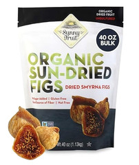 2 Packs Sunny Fruit USDA Organic Sun Dried Figs 40 oz Each Pack, Total 5 lb
