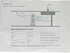 Tankless Reverse Osmosis System 600GPD Under Sink Water Filter RO Purification