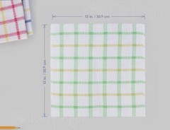 3 DISH TOWELS 100% COTTON Cloth Multipurpose Household Cleaning Tea Towels 12×12
