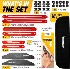 Stair Tread Template Tool – Red Adjustable Stairs Jig Tool & Measuring Tools …