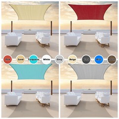 8′ 10′ 12′ Rectangle Square Sun Shade Sail Canopy Fabric Cover Outdoor Patio