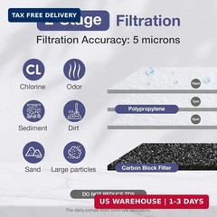 SimPure Whole House Water Filter System, 2 Stages Clear Home Water Pre-Filtratio