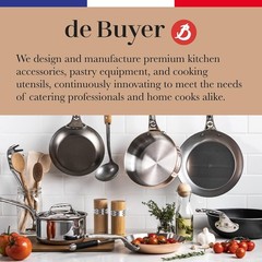 De Buyer 5612.12 Mineral B Round Carbon Steel Egg & Pancake Pan, Nonstick, 4.75″